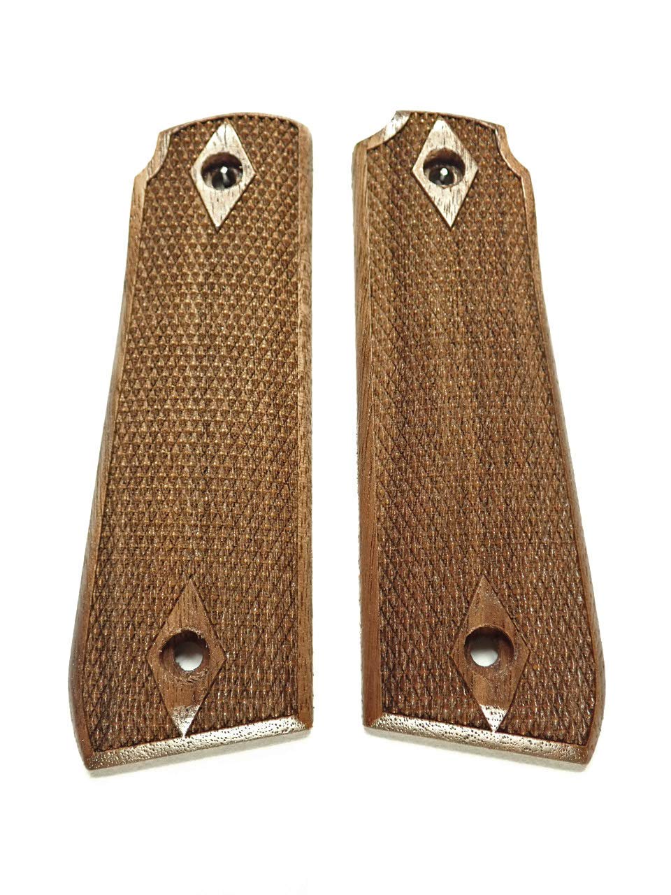Walnut Double Diamond Checkered Grips for Ruger Mark IV 22/45