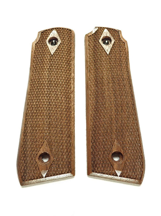 Walnut Double Diamond Checkered Grips for Ruger Mark IV 22/45