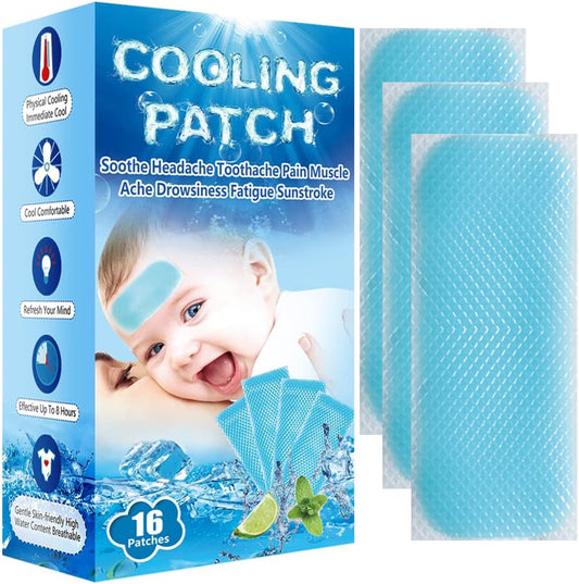 16-Pack Baby Cooling Pads, Rapid Fever Relief