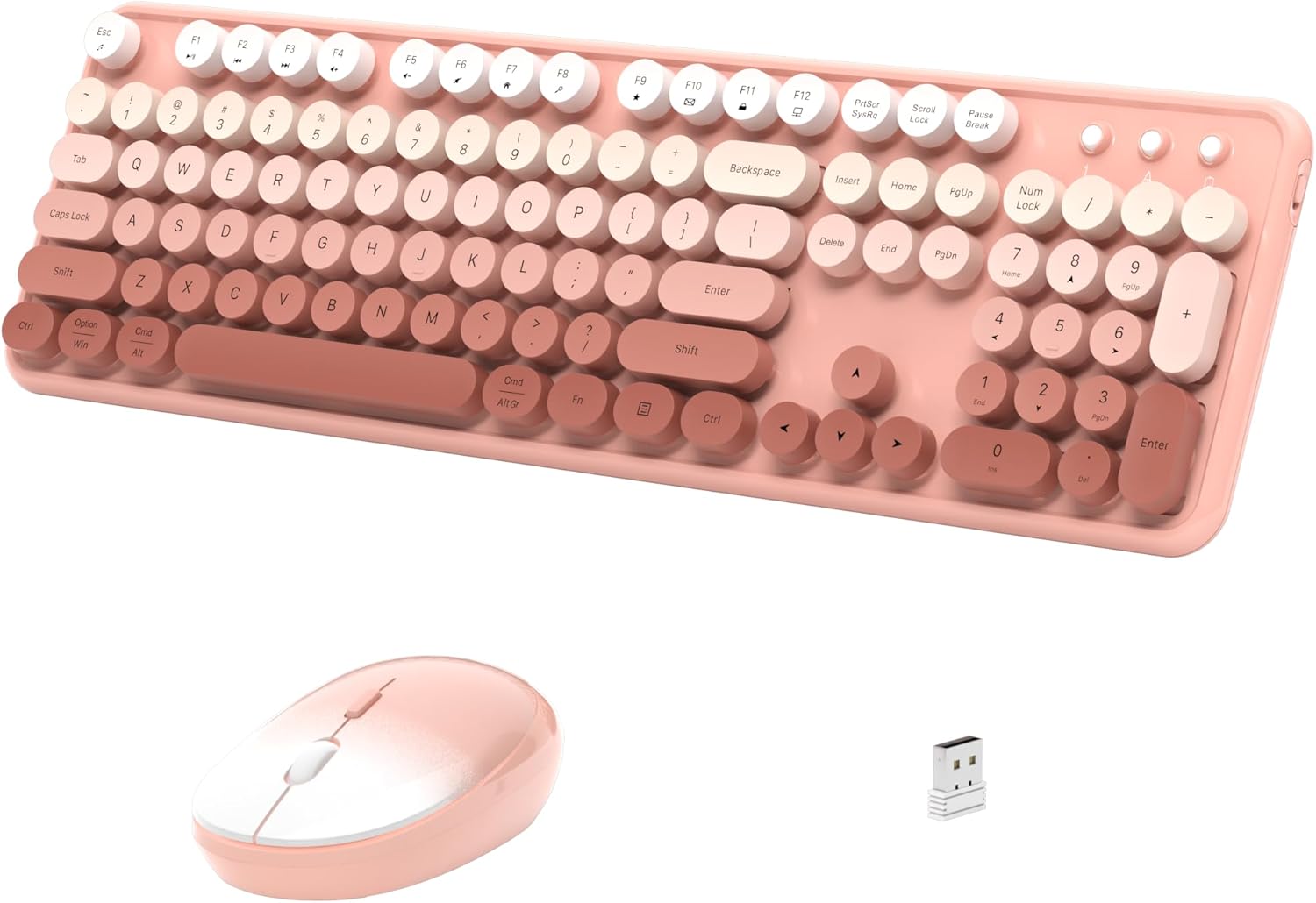 Retro Typewriter Wireless Keyboard & Mouse - Stylish Typing!