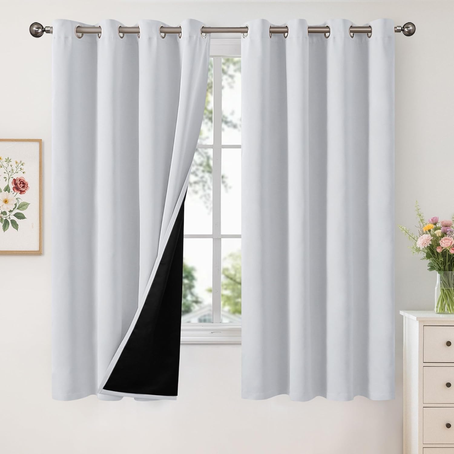 YoungsTex 100% Blackout Curtains for Bedroom and Living Room