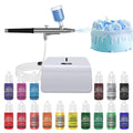CAKESTAR Cake Decorating Kit: Airbrush with 16 Color Liquids