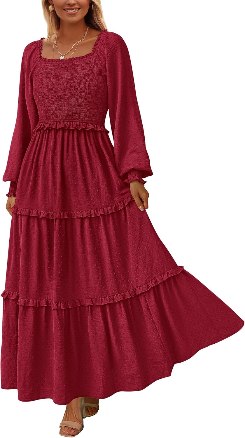 PRETTYGARDEN Fall Dresses for Women: Elegant Maxi Dress Styles