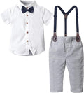 SANGTREE Baby Boys Gentleman Suit Clothes - Dress Shirt, Bowtie