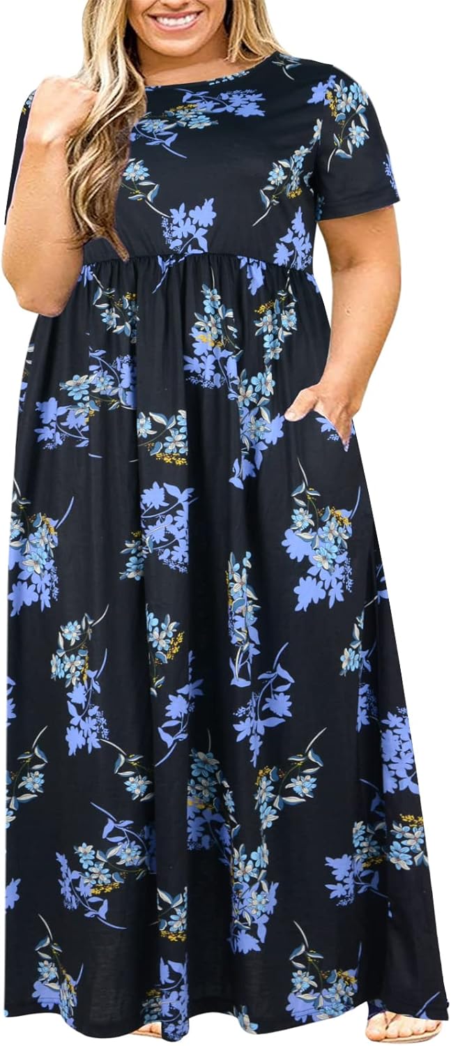Plus Size Maxi Dresses for Curvy Women with Pockets