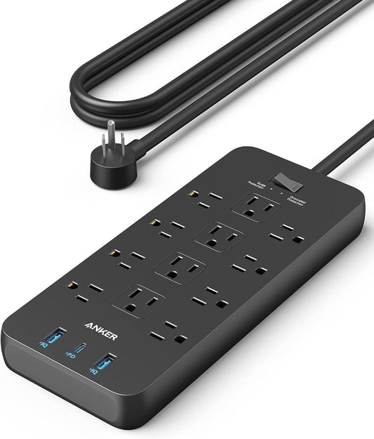 Anker 12 Outlet Surge Protector with USB-C - Power Up Your Devices Safely!
