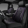 CAR PASS Piping Luxury Faux Leather Two Front Car Seat Covers