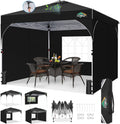 10x10 Pop Up Canopy Tent with 3 Removable Sidewalls - Instant Setup