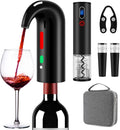 Wine Opener Day Gift Set with Electric Opener - One-Button Aeration