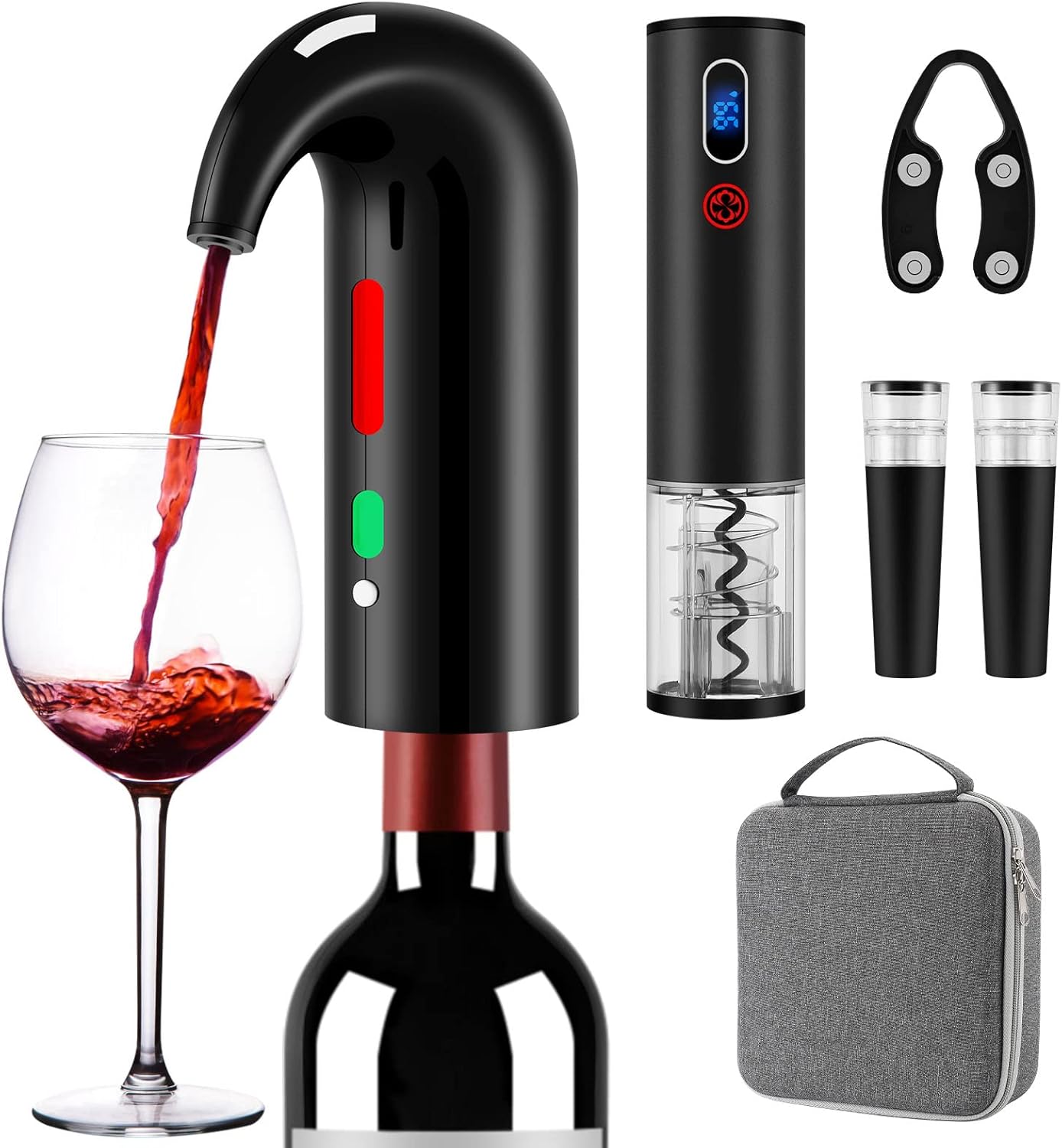 Electric Wine Opener Gift Set with Decanter and Aerator