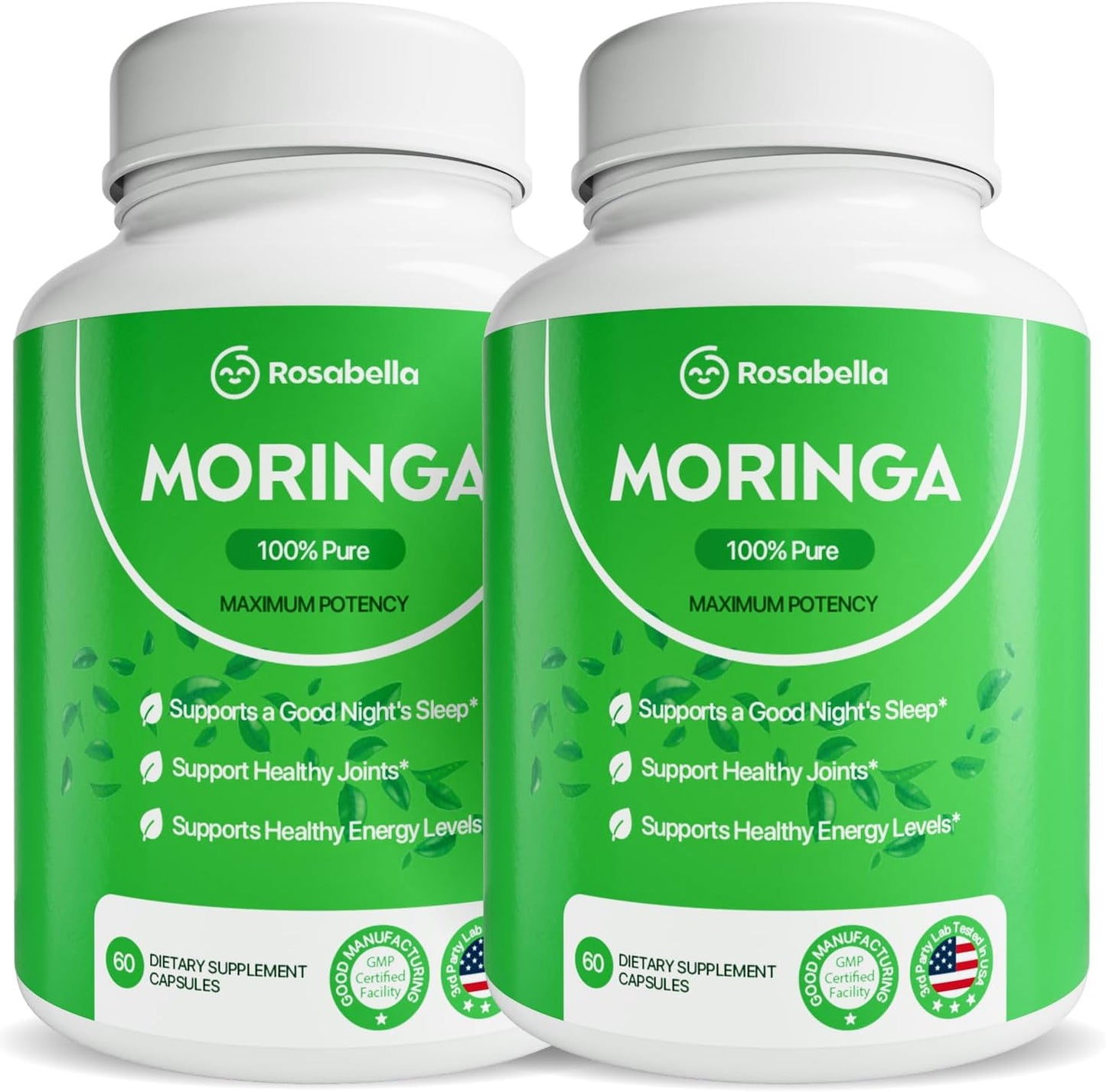 Rosabella Moringa Capsules for Energy, Skin, and Gut Health