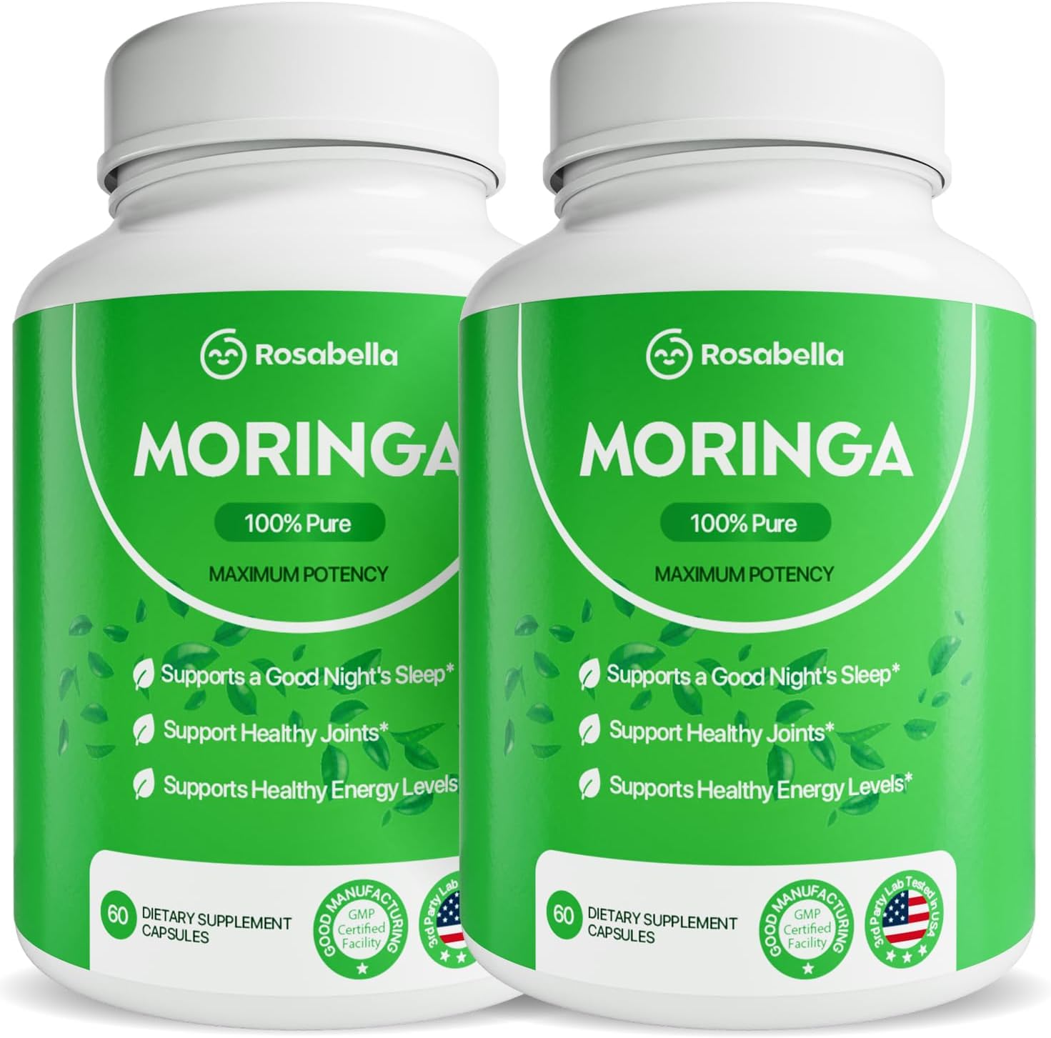 Rosabella Moringa Capsules for Energy, Skin, and Gut Health