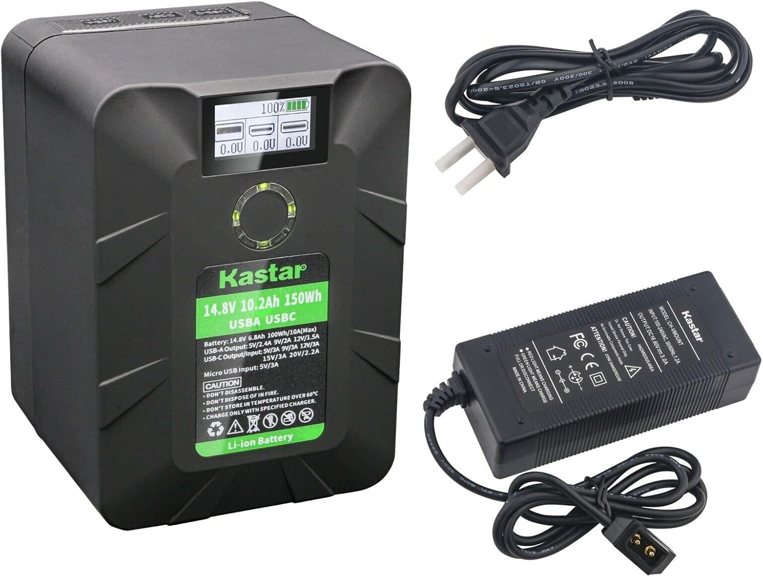 Kastar V Mount Battery and D-Tap Charger for On-the-Go Shooting