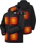 ARRIS Men's Heated Jacket - 8-Zone Electric Coat with Detachable Hood
