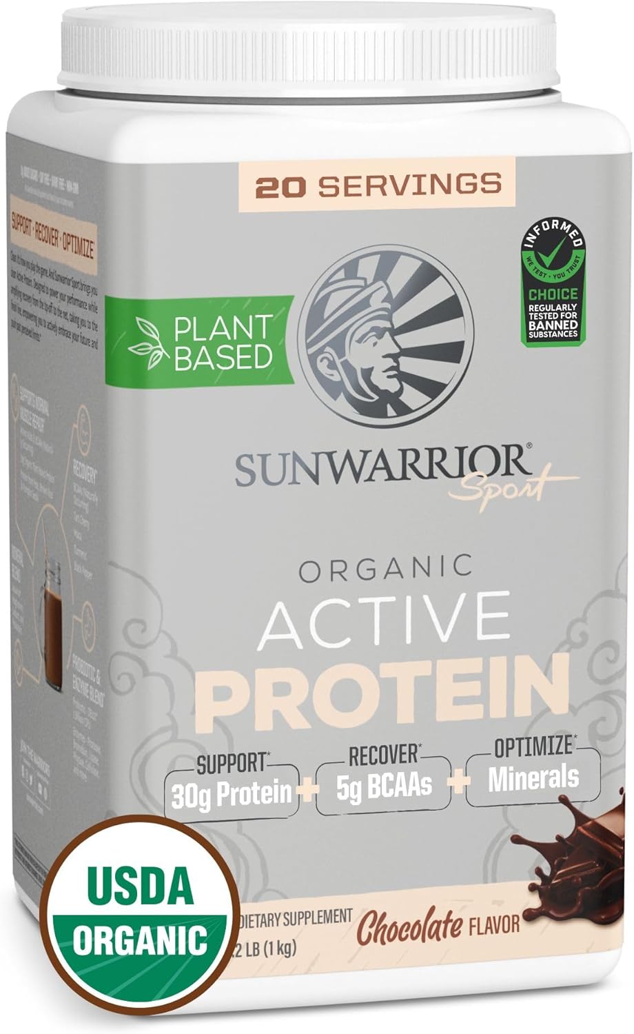 Sunwarrior Organic Plant Based Protein Powder for Recovery