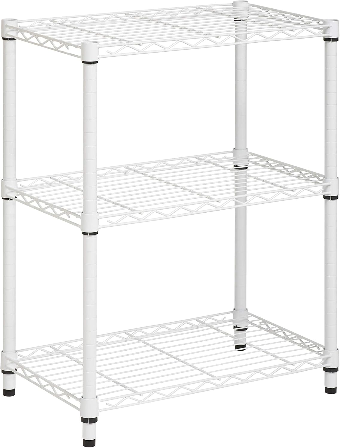 3-Tier Heavy-Duty Adjustable Shelving Unit with 250-lb Capacity