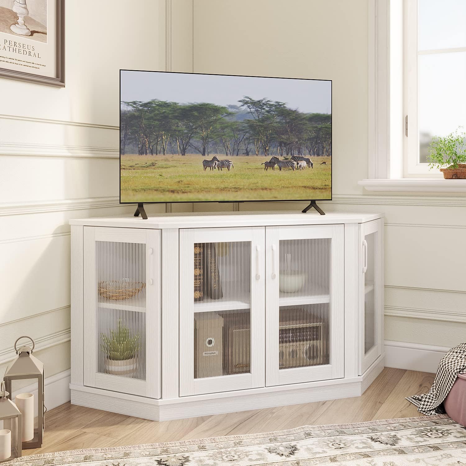 Panana 47 Corner TV Stand - Maximum Storage for 51 TVs