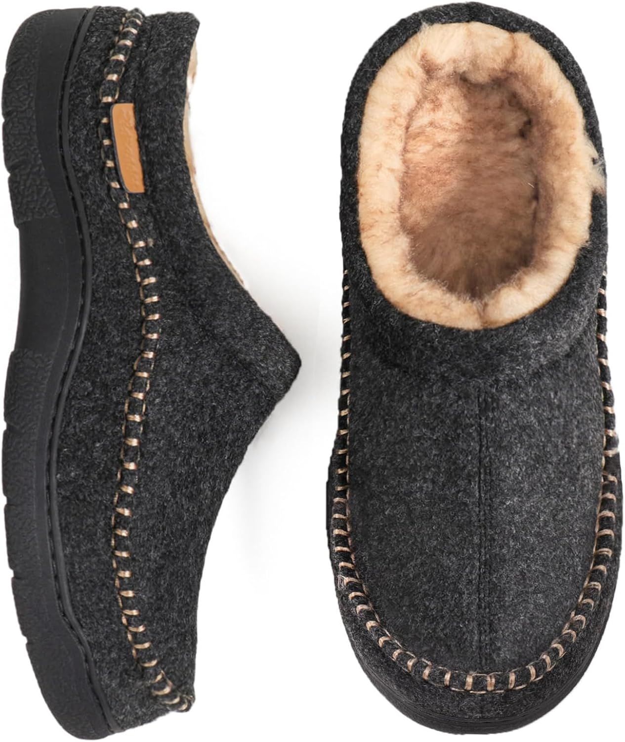 Zigzagger Men's Slip On Moccasin Slippers for All Seasons