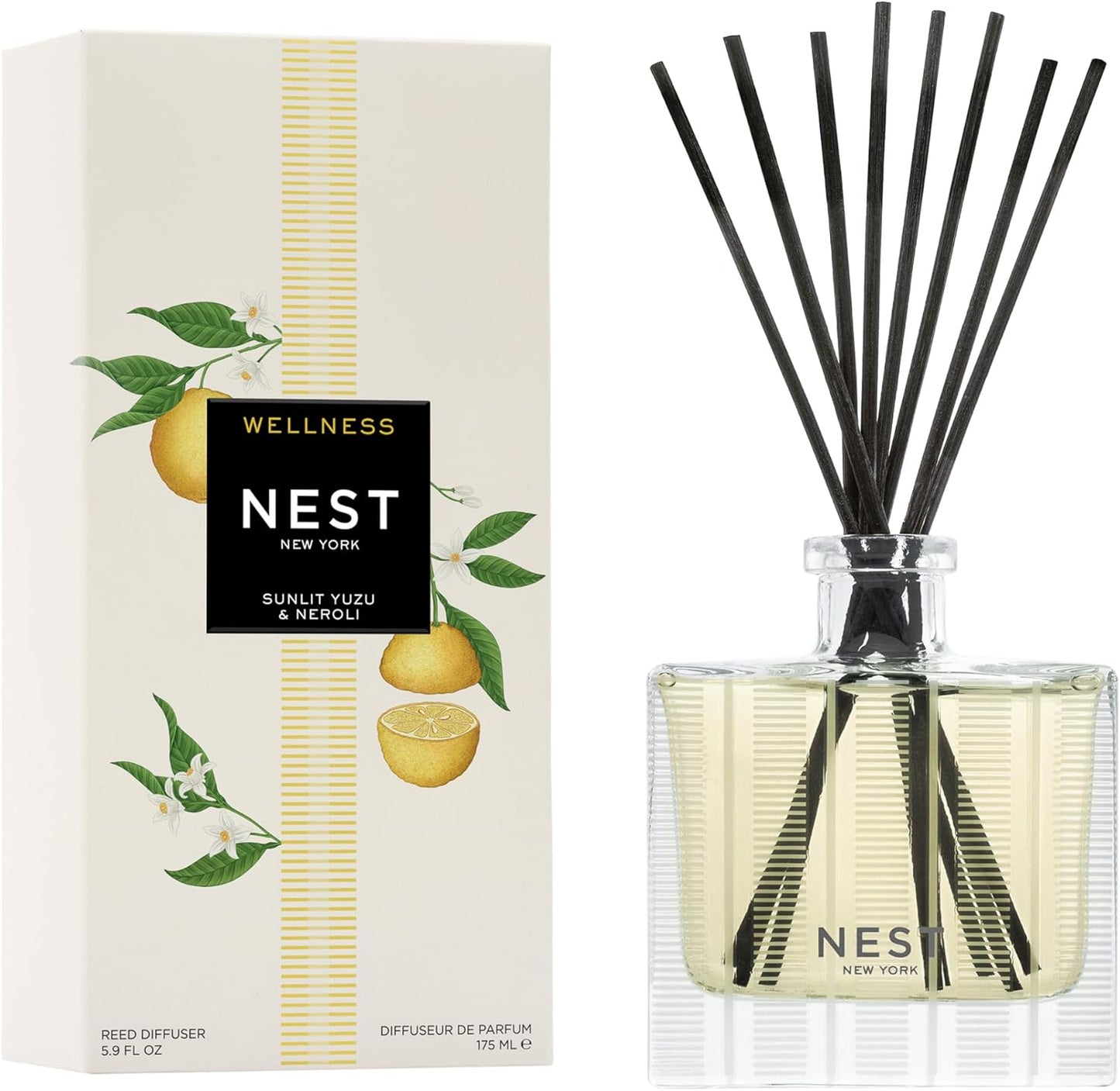 NEST New York Reed Diffuser with Sunlit Yuzu & Neroli Scent
