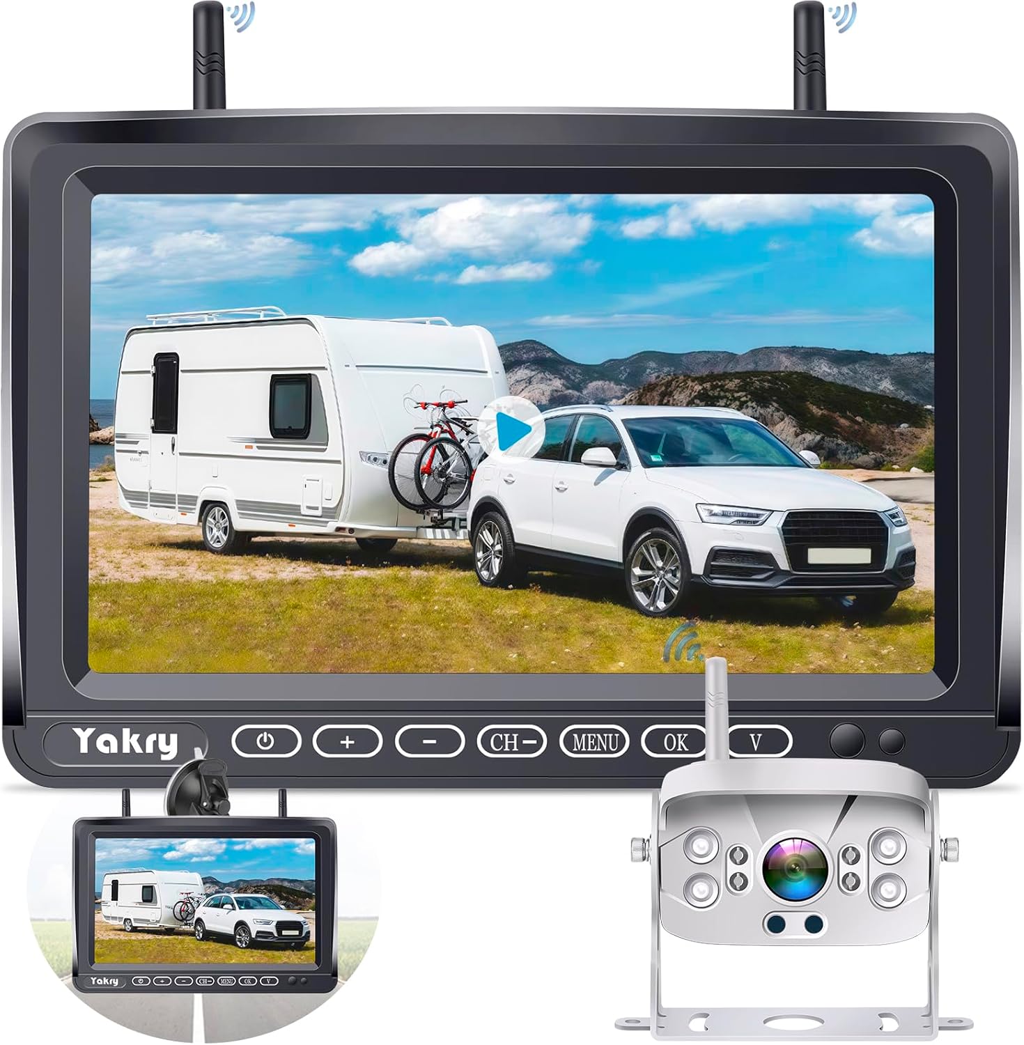 RV Backup Camera Wireless with 1080P HD Night Vision Features