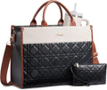 LOVEVOOK Laptop Tote Bag for Women - Quilted Waterproof Work Bag