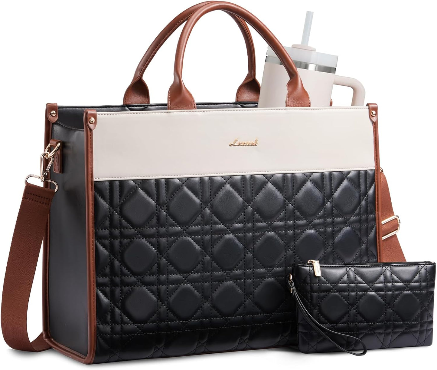 LOVEVOOK Laptop Tote Bag for Women - Stylish Work Briefcase