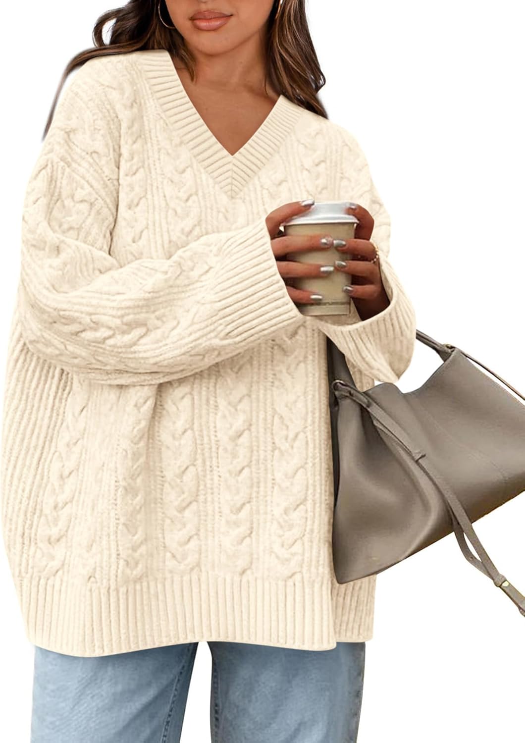 Okiwam Women's Oversized Sweaters for Cozy Fall and Winter