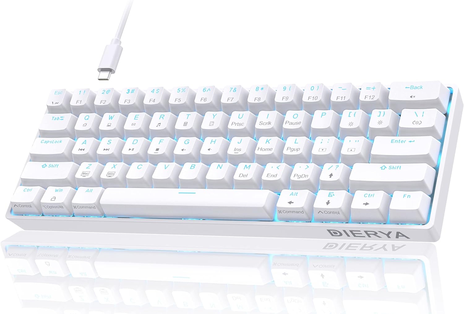 DIERYA 60% Mechanical Keyboard - Blue Switches