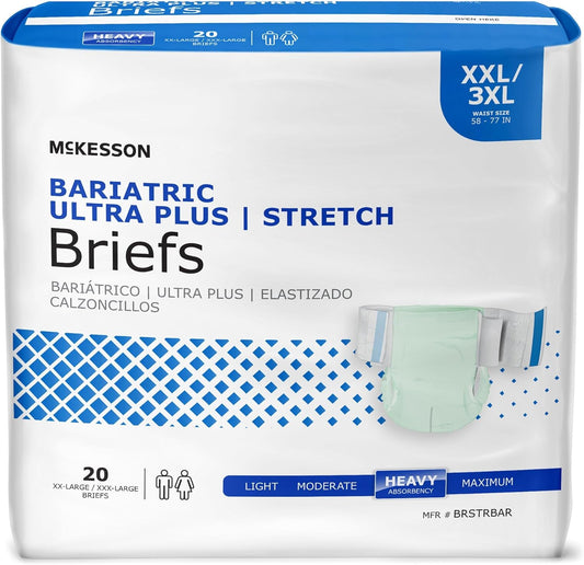 McKesson Bariatric Ultra Plus Stretch Briefs - XL Absorbency