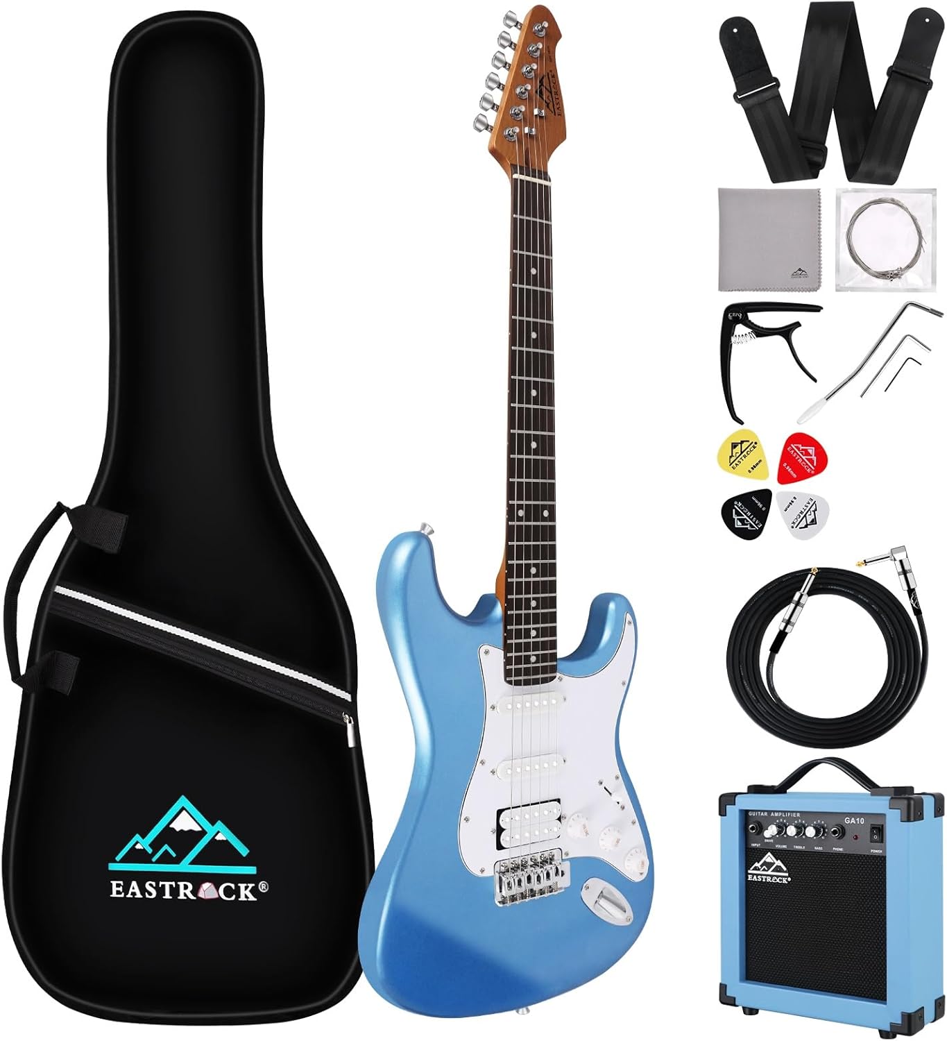 EASTROCK 39 inch Full-Size Electric Guitar Kit for Beginners