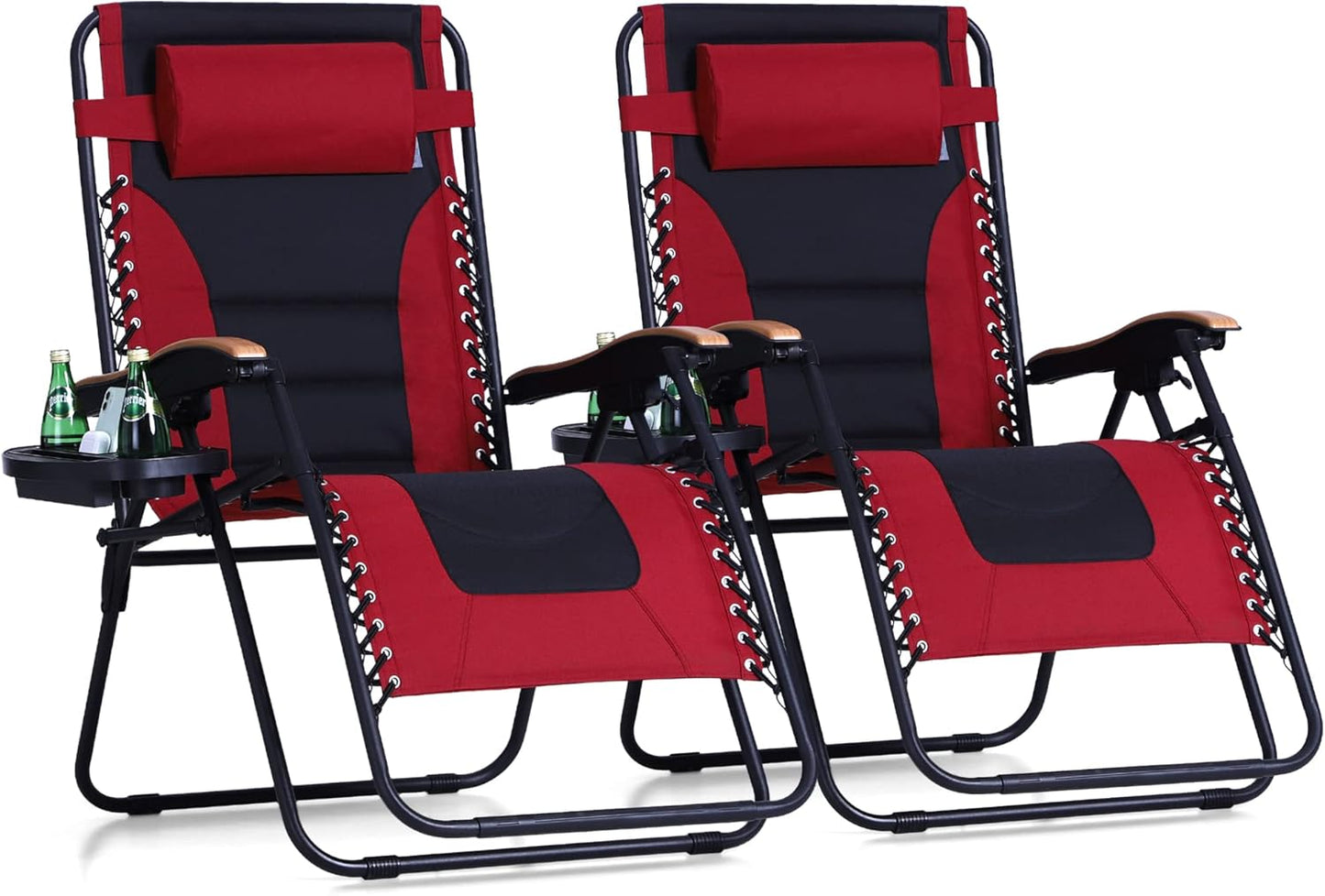 PHI VILLA XXL Oversized Padded Zero Gravity Chair Set of 2