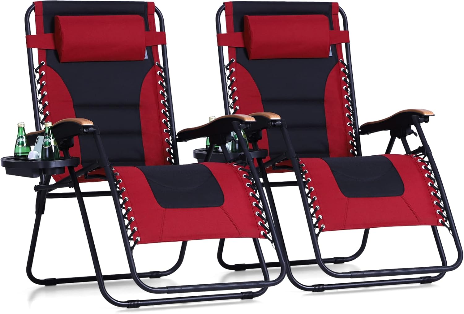 PHI VILLA XXL Oversized Padded Zero Gravity Chair Set of 2