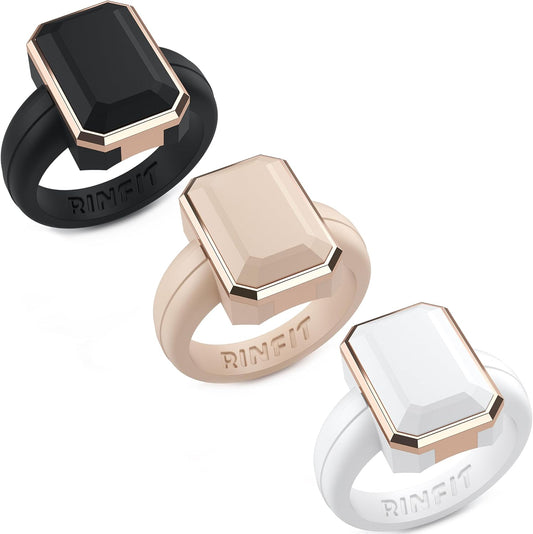 Rinfit Women's Silicone Rings - Stylish and Durable Wedding Bands