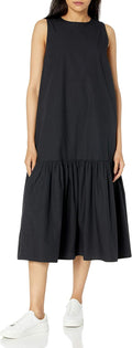 Ilana Loose Sleeveless Wide-Hem Poplin Maxi Dress - Versatile Staple