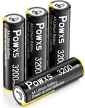 POWXS 1.5V AA Lithium Batteries: 3200mAh Super Capacity
