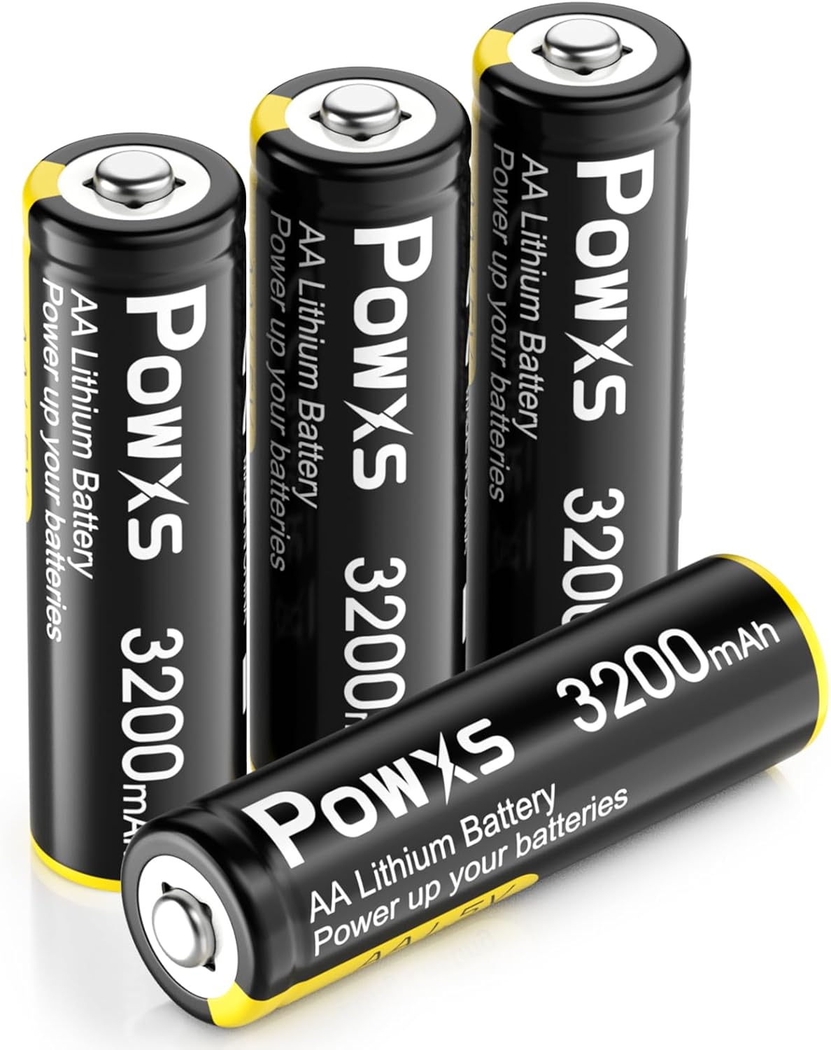 POWXS 1.5V AA Lithium Batteries: 3200mAh Super Capacity