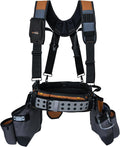 Tool Belt with Suspenders and Tool Bag - Heavy Duty Carpenter Rig
