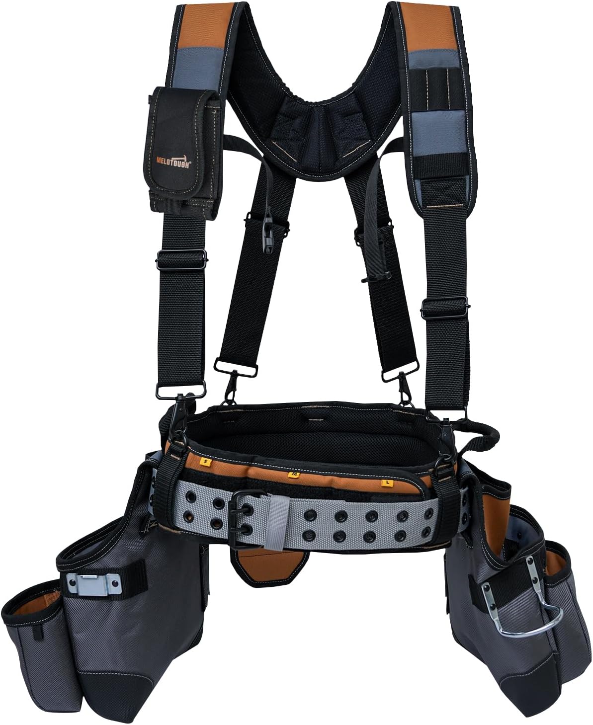 MELOTOUGH Tool Belt with Suspenders for Heavy Duty Tasks