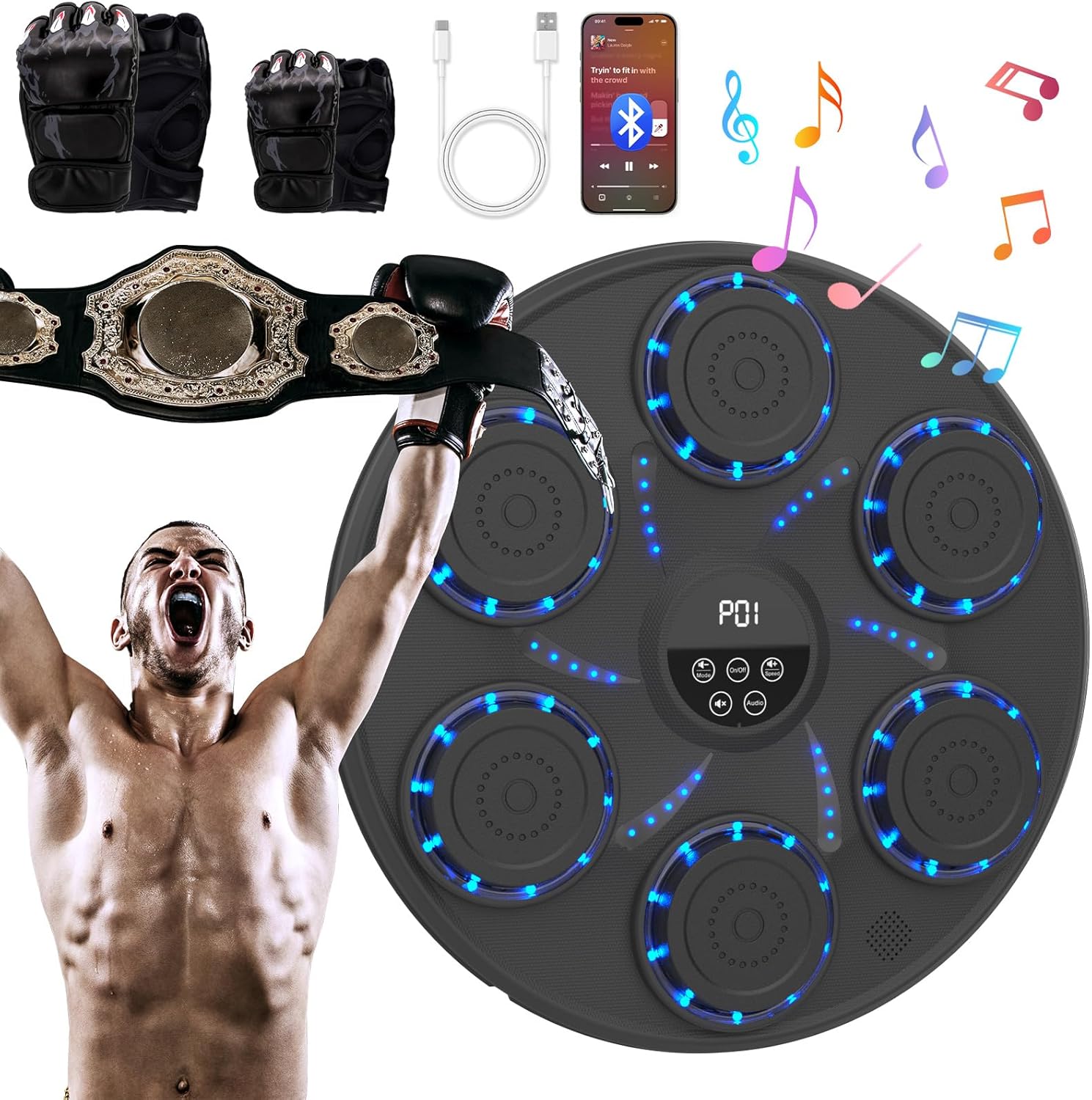 Bluetooth Music Boxing Set - Home Gym Fun!