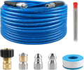 Sooprinse High Pressure Washer Sewer Jetter Kit - 50ft Drain Cleaning