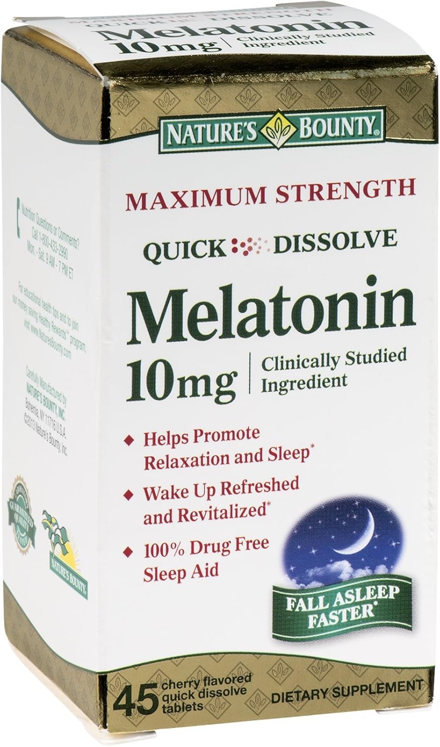 Nature's Bounty Melatonin Quick Dissolve Tablets for Sleep