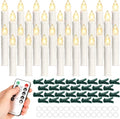 Flameless LED Taper Candles 30 PCS - Clip-On Flicker Set
