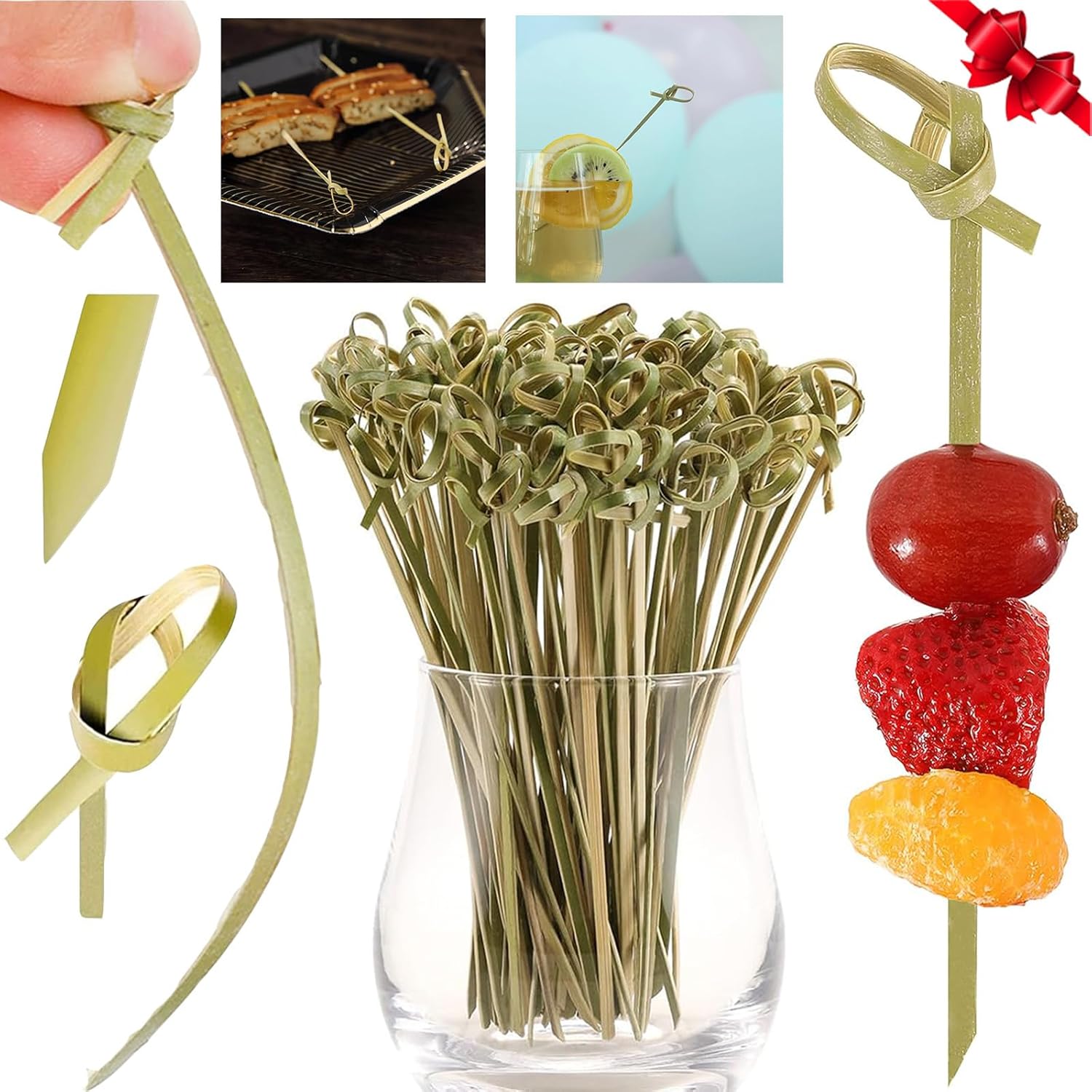 Bamboo Cocktail Picks - Elegant Party Essential