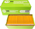 #2 Pencils Bulk Box - 1000 Pre-Sharpened Yellow HB Pencils