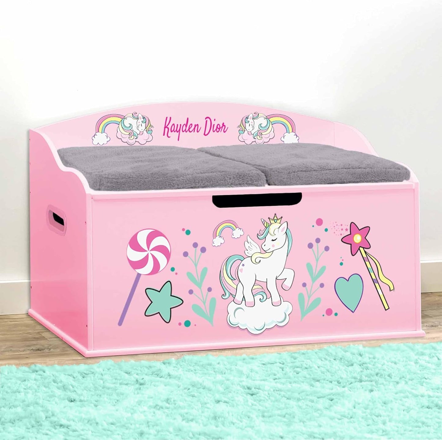 DIBSIES Personalized Creative Wonders Toy Box for Kids' Rooms