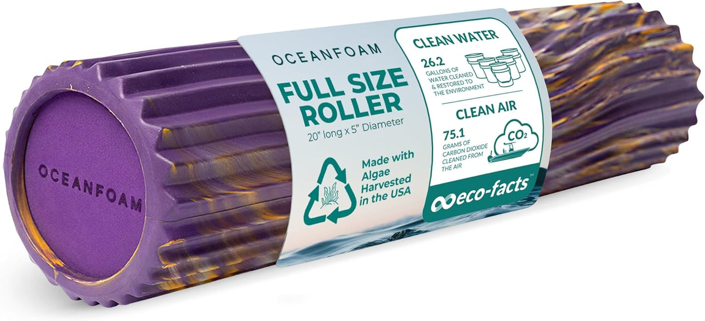 Oceanfoam Tidal Roller - Firm Muscle Massage Foam Roller for Pain