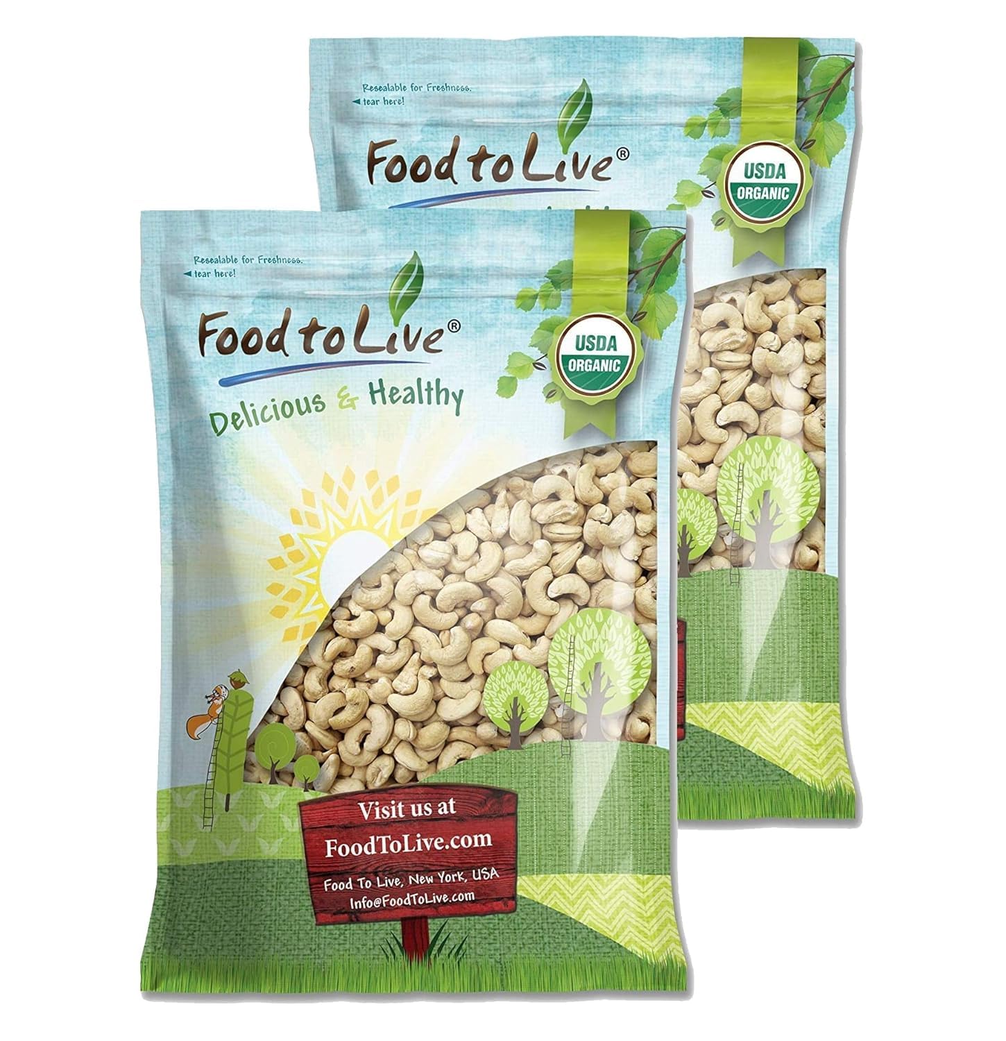 Organic Cashews - Non-GMO, Raw, Vegan, and Unsalted Delight