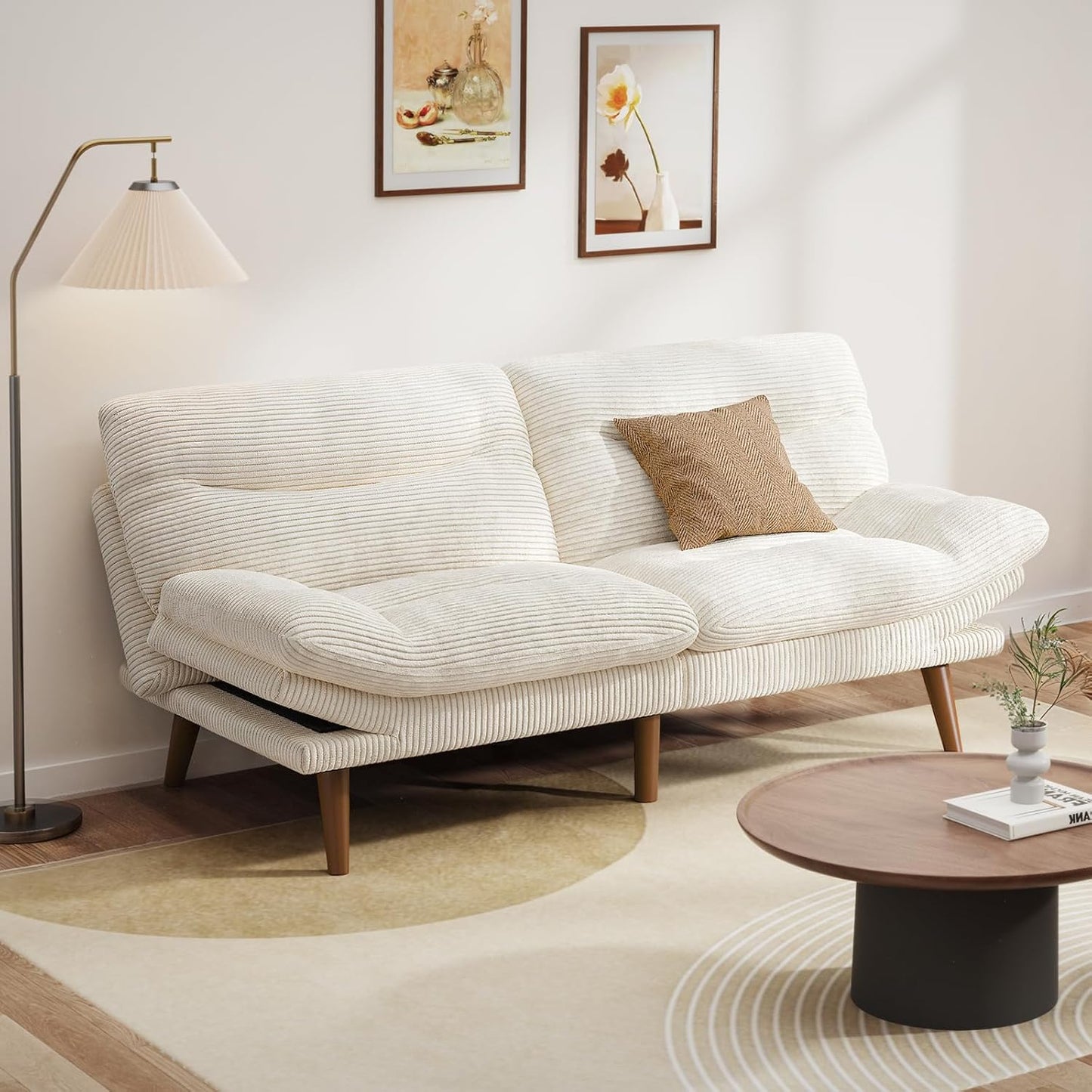 Pipishell 73 Inch Convertible Futon Sofa Bed for Small Spaces