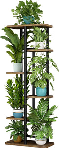 LINZINAR Plant Stand 6 Tier 7 Plant Rack - Vertical Space Saver