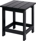 Adirondack Square Outdoor Side Table - Weather Resistant Patio Table